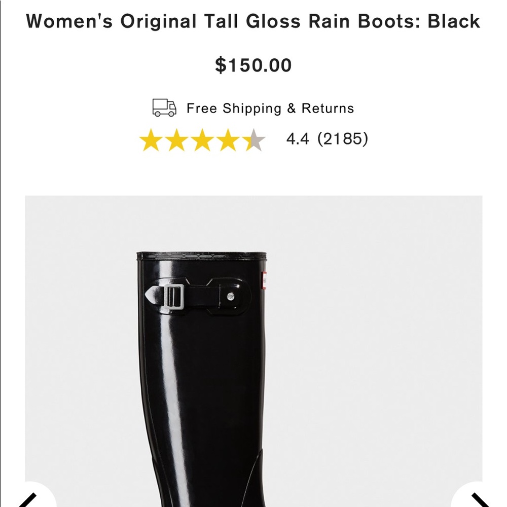 Black Glossy Hunter Boots *FREE SOCKS*